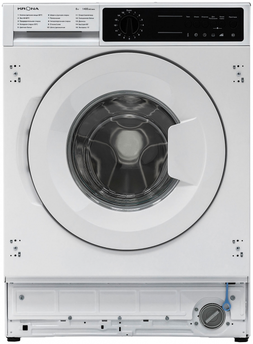 Встраиваемая стиральная машина Krona KALISA 1400 8K WHITE
