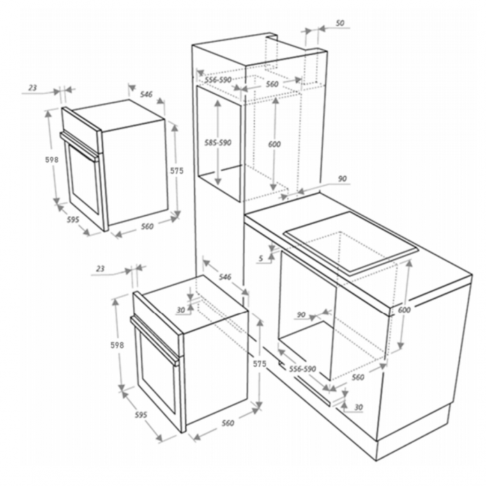 Духовой шкаф Maunfeld EOGC604RBG.MT КА-00015247 в магазине «На диване» в Санкт-Петербурге  — Выгодная цена