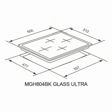 Варочная панель газовая Meferi MGH604GR GLASS ULTRA в магазине «На диване» в Санкт-Петербурге  — Выгодная цена